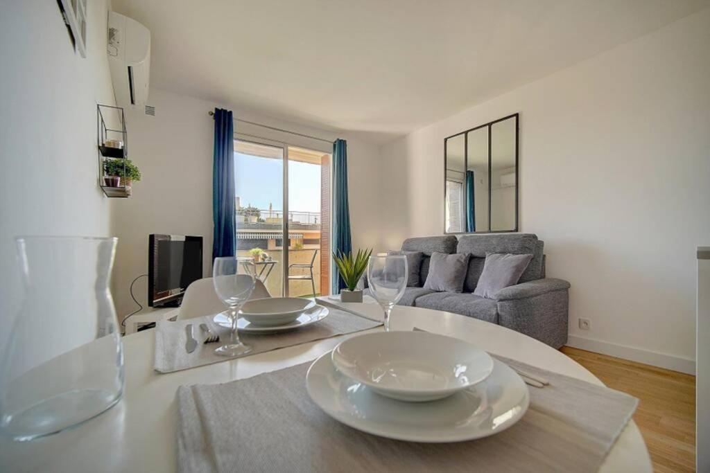Le Palm - 100M Plage - Croisette - Verriere Cote D'Azur Apartment คานส์ ภายนอก รูปภาพ